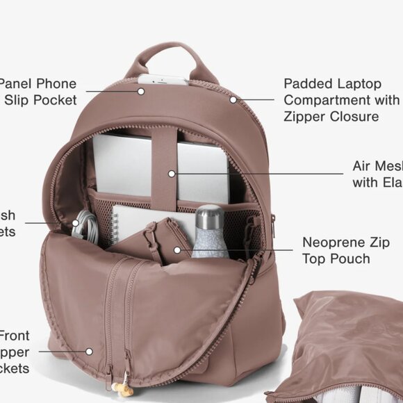 Dagne Dover Dakota Neoprene Backpack in Onyx - L main image 9